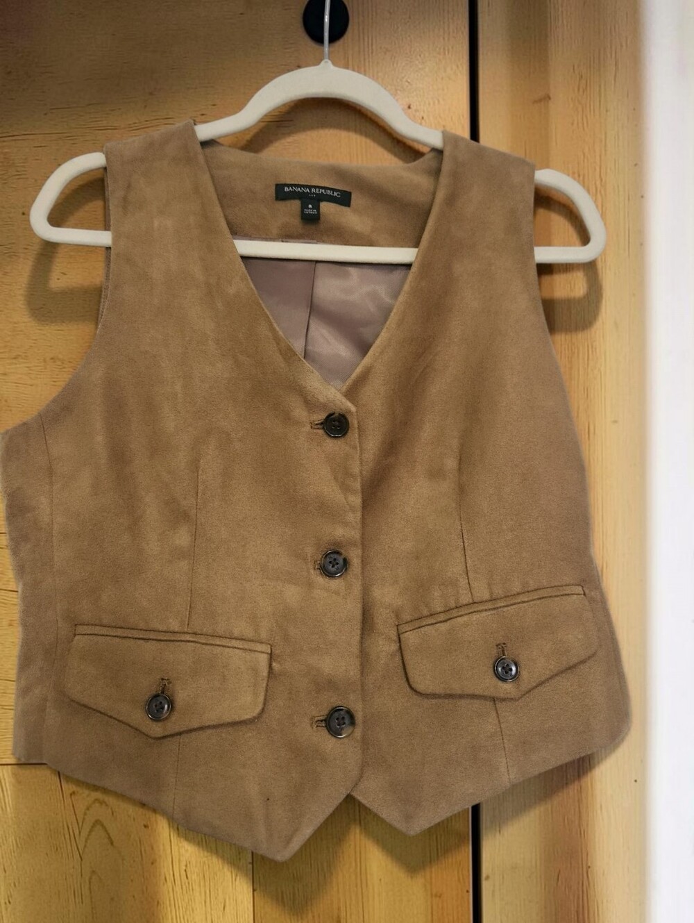 Banana Republic Women's Camel Suede Vest